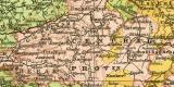 Ostindien I. Vorderindien historische Landkarte Lithographie ca. 1910