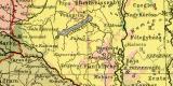 Ethnographische Karte von Österreich-Ungarn historische Landkarte Lithographie ca. 1912