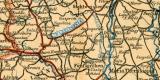 Übersichtskarte der Eisenbahnen in Österreich-Ungarn historische Landkarte Lithographie ca. 1908