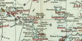 Oceanien historische Landkarte Lithographie ca. 1904