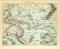 Oceanien historische Landkarte Lithographie ca. 1905