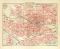 Nürnberg historischer Stadtplan Karte Lithographie ca. 1905