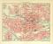 Nürnberg historischer Stadtplan Karte Lithographie ca. 1909
