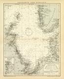 Seekarte der Nordsee Karte Lithographie 1899 Original der...