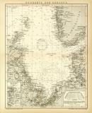 Seekarte der Nordsee Karte Lithographie 1905 Original der...