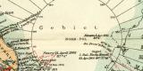 Nordpolarländer Karte Lithographie 1909 Original der...
