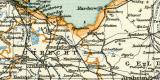 Niederlande historische Landkarte Lithographie ca. 1912