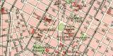 Neuyork historischer Stadtplan Karte Lithographie ca. 1906