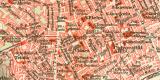 Neapel historischer Stadtplan Karte Lithographie ca. 1903