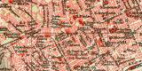 Neapel historischer Stadtplan Karte Lithographie ca. 1908