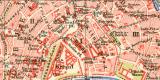 Moskau Stadtplan Lithographie 1906 Original der Zeit