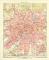 Moskau historischer Stadtplan Karte Lithographie ca. 1906