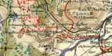 Die Kämpfe um Metz am 14. 16. und 18. August 1870 historische Militärkarte Lithographie ca. 1909