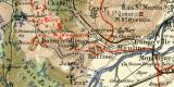 Die Kämpfe um Metz am 14. 16. und 18. August 1870 historische Militärkarte Lithographie ca. 1910