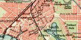 Melbourne historischer Stadtplan Karte Lithographie ca. 1909