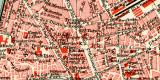 Marseille historischer Stadtplan Karte Lithographie ca. 1910