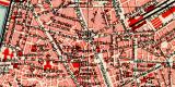 Marseille historischer Stadtplan Karte Lithographie ca. 1911