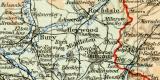 Industriegebiet Manchester Leeds Karte Lithographie 1907...