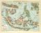 Malaiischer Archipel historische Landkarte Lithographie ca. 1902