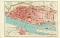 Mainz historischer Stadtplan Karte Lithographie ca. 1905