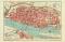 Mainz historischer Stadtplan Karte Lithographie ca. 1912