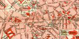 Mailand historischer Stadtplan Karte Lithographie ca. 1906