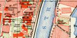 Magdeburg Altstadt und Werder historischer Stadtplan Karte Lithographie ca. 1911