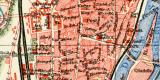 Magdeburg historischer Stadtplan Karte Lithographie ca. 1911