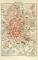 Madrid historischer Stadtplan Karte Lithographie ca. 1902