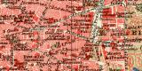 Madrid historischer Stadtplan Karte Lithographie ca. 1912