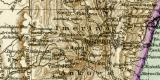 Madagaskar historische Landkarte Lithographie ca. 1908