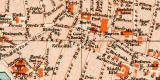 Lübeck historischer Stadtplan Karte Lithographie ca. 1902