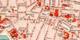 Lübeck historischer Stadtplan Karte Lithographie ca. 1905