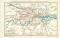Londoner Untergrundbahnen und übriges Bahnnetz historische Landkarte Lithographie ca. 1905