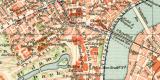London City und Westend historischer Stadtplan Karte...