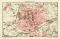 Krefeld historischer Stadtplan Karte Lithographie ca. 1912