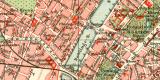 Kopenhagen historischer Stadtplan Karte Lithographie ca. 1909