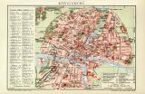 Königsberg historischer Stadtplan Karte Lithographie ca. 1912