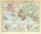 Übersichtskarte der Kolonien Europäischer Staaten historische Landkarte Lithographie ca. 1902