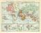 Übersichtskarte der Kolonien Europäischer Staaten historische Landkarte Lithographie ca. 1911