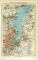 Kiel und Kieler Förde historischer Stadtplan Karte Lithographie ca. 1902
