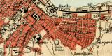 Kapstadt und Umgebung historischer Stadtplan Karte Lithographie ca. 1907
