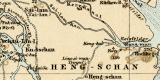 Kanton und Kantonstrom historische Landkarte Lithographie ca. 1905