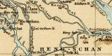 Kanton und Kantonstrom historische Landkarte Lithographie ca. 1911