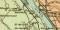 Kairo und die Pyramidenfelder historischer Stadtplan Karte Lithographie ca. 1904