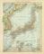 Japan und Korea historische Landkarte Lithographie ca. 1899