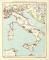 Militärdislokation in Italien historische Militärkarte Lithographie ca. 1905