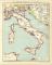Militärdislokation in Italien historische Militärkarte Lithographie ca. 1912