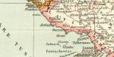 Das Alte Italien historische Landkarte Lithographie ca. 1905