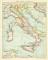 Das Alte Italien historische Landkarte Lithographie ca. 1905